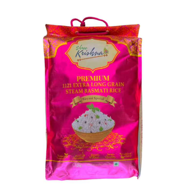 SHREE KRISHNA PREMIUM 1121 EXTRA LONG GRAIN BASMATI RICE 10KG