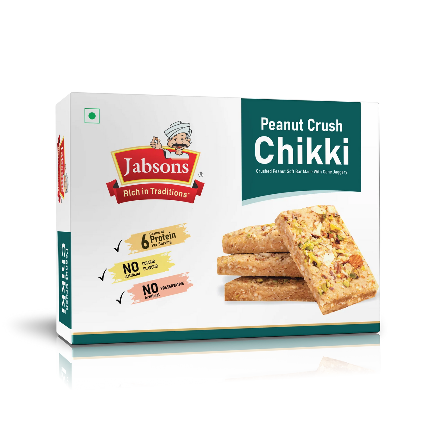 JABSONS CRUSHED PEANUT CHIKKI 400 GMS