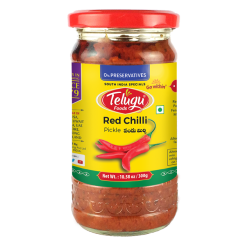 Swetha-Telugu Foods Red Chilli Pickle (With Garlic) 300gm