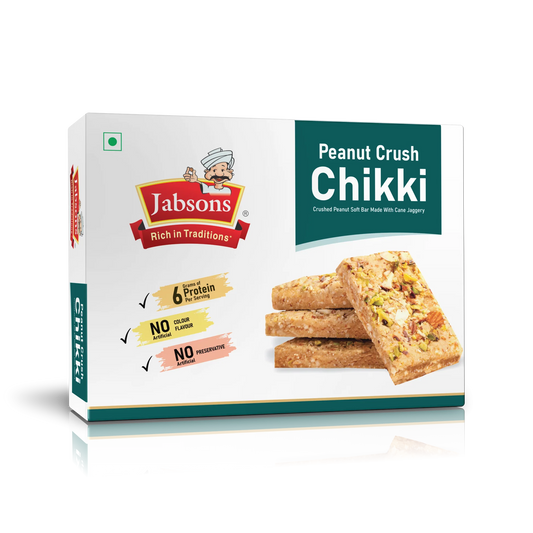 JABSONS CRUSHED PEANUT CHIKKI 400 GMS