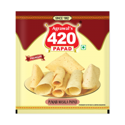 AGRAWAL'S 420 - PAPAD 5 INCH PUNJABI SQUARE - 200 GMS