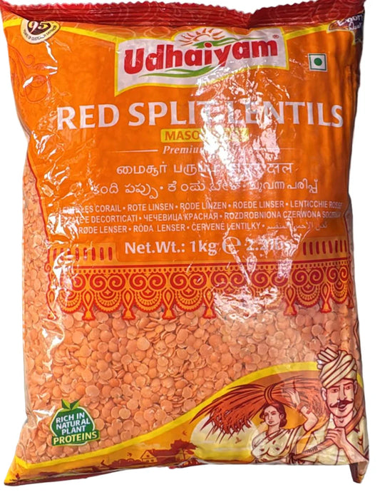 UDHAIYAM MASOOR DHAL (RED SPLIT LENTILS) 1KG
