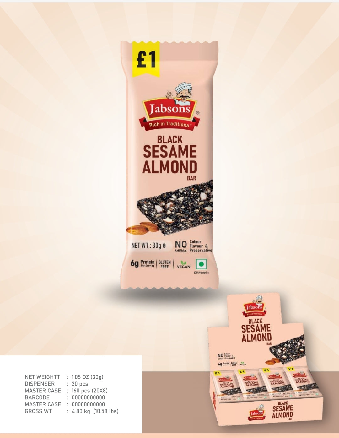 CHIKKI BLACK SESAME ALMOND BAR