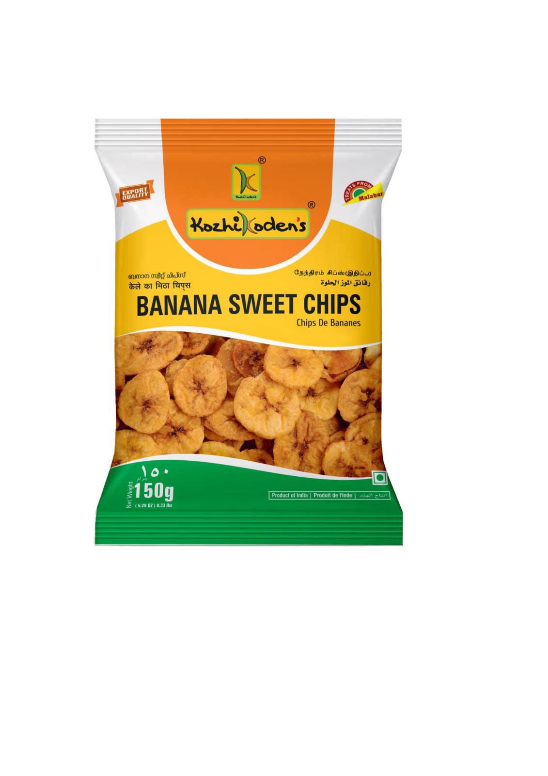 KOZHIKODENS BANANASWEET CHIPS - 150 GMS