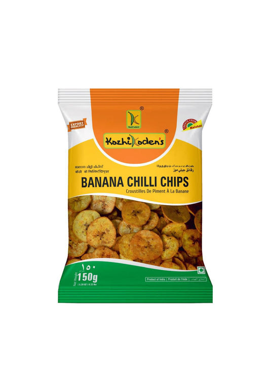KOZHIKODENS BANANA CHILLY CHIPS - 150gm