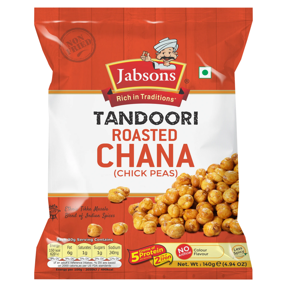JABSONS TANDOORI ROASTED CHANA (CHICK PEAS) 140gm